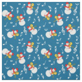 Trombone Snowman Musiknotens Pattern Stoff (Muster)