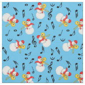 Trombone Snowman Musiknotens Pattern Stoff (Muster)