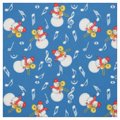 Trombone Snowman Musiknotens Pattern Stoff (Muster)