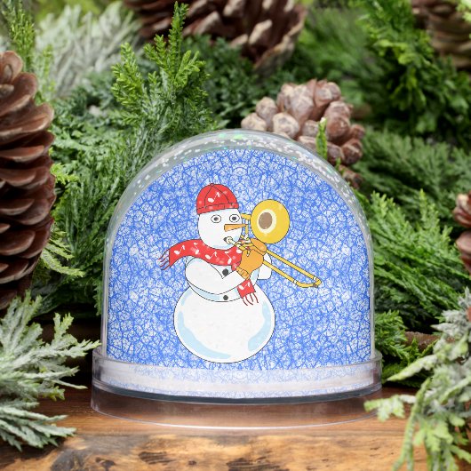 Trombone Snowman Snow Globe Schneekugeln (Winter)