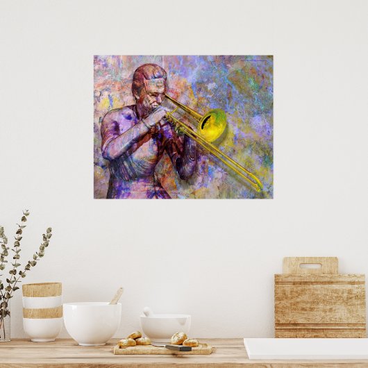 Trombone Solo-Poster Poster (Küche)