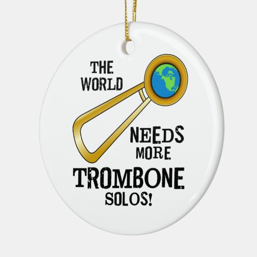 Trombone Solos Keramik Ornament (Links)