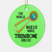 Trombone Solos Keramik Ornament (Links)