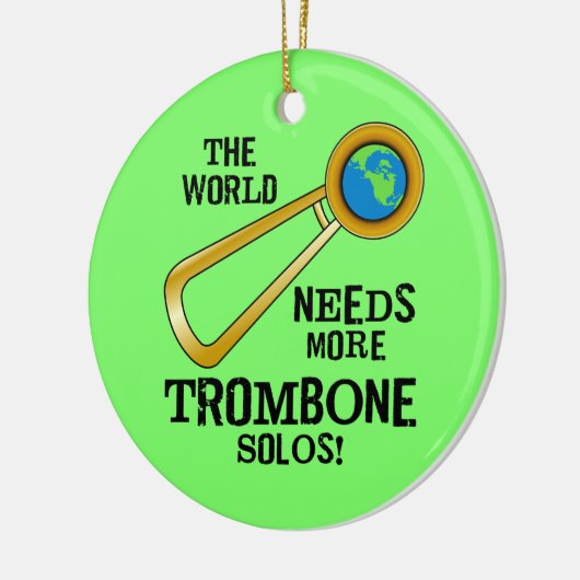 Trombone Solos Keramik Ornament (Links)