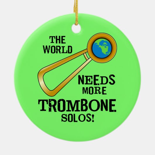 Trombone Solos Keramik Ornament (Hinten)