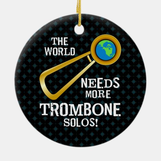 Trombone Solos Keramik Ornament (Hinten)