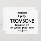 Trombone - Spielen Sie sich selbst Funny Deko Musi Postkarte (Vorne/Hinten)