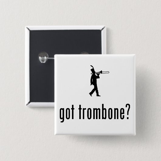 Trombone-Spieler Button (Vorne & Hinten)