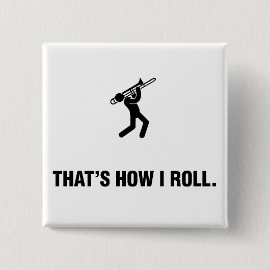 Trombone-Spieler Button (Vorderseite)