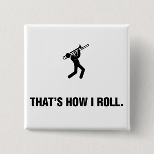 Trombone-Spieler Button