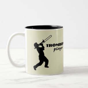 Trombone-Spieler-Kaffee-Tasse Zweifarbige Tasse