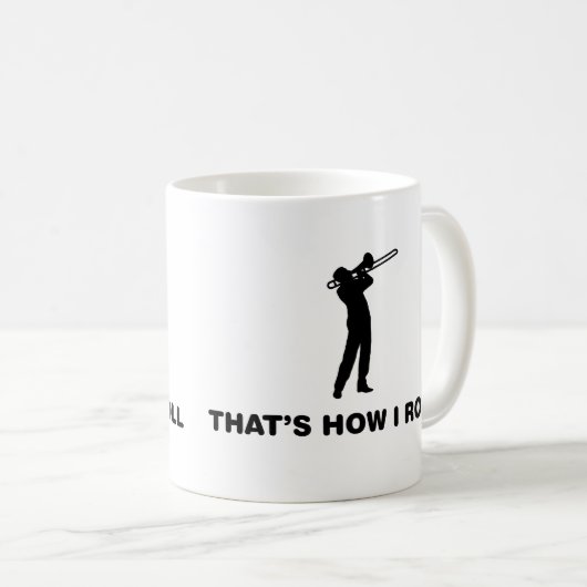 Trombone-Spieler Kaffeetasse (VorderseiteRechts)