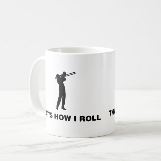 Trombone-Spieler Kaffeetasse (Vorderseite Links)