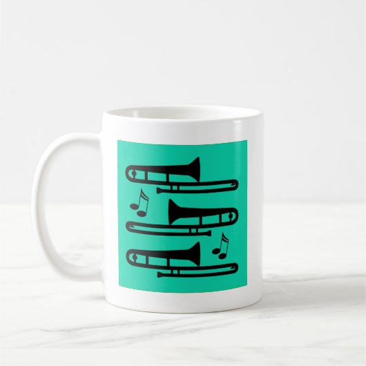 Trombone-Spieler Kaffeetasse (Links)