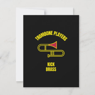 Trombone-Spieler kick brass Dankeskarte