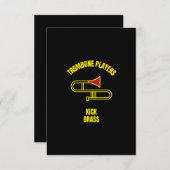 Trombone-Spieler kick brass Dankeskarte (Vorne/Hinten)