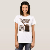 Trombone-Spieler-(lustige) Schokolade T-Shirt (Vorne ganz)