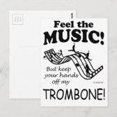 Trombone spürt die Musik Postkarte (Vorne/Hinten)
