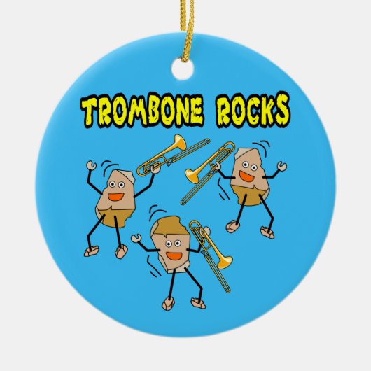 Trombone-Steine Keramik Ornament (Vorne)