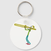 Trombone Stickman Schlüsselanhänger (Vorderseite)