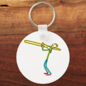 Trombone Stickman Schlüsselanhänger (Vorderseite)