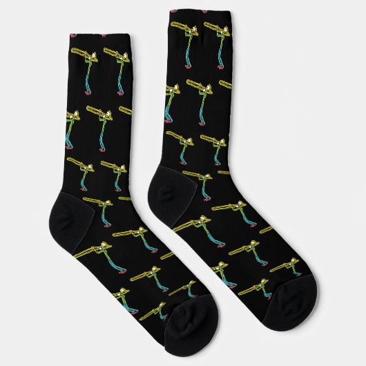 Trombone Stickman Socken (Rechts)