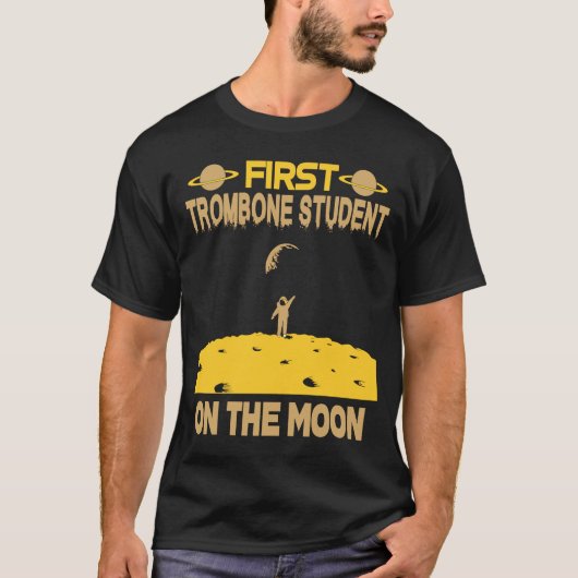 Trombone-Student am Mond T-Shirt (Vorderseite)