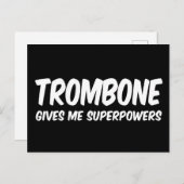 Trombone Superpower Funny Superhero Music Postkarte (Vorne/Hinten)