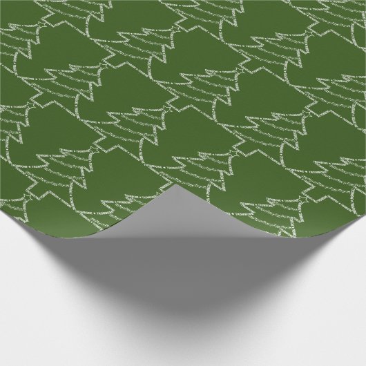 Trombone Text Weihnachtsbaum Geschenkpapier (Ecke)