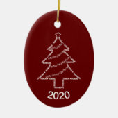 Trombone Text Weihnachtsbaum Keramik Ornament (Vorne)