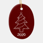 Trombone Text Weihnachtsbaum Keramik Ornament (Hinten)