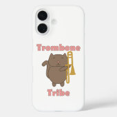 Trombone Tribe Cute Cat Musician Pink Case-Mate iPhone Hülle (Rückseite)