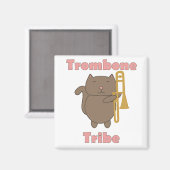 Trombone Tribe Funny Cat Pink Letters Magnet (Vorderseite/Rückseite)