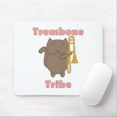 Trombone Tribe Kawaii Katze Rosa Buchstaben Mousepad (Mit Mouse)