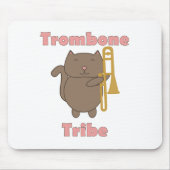 Trombone Tribe Kawaii Katze Rosa Buchstaben Mousepad (Vorne)