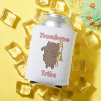 Trombone Tribe Lustige Kawaii Katze Rosa Buchstabe Dosenkühler