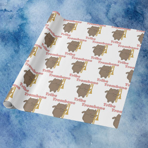 Trombone Tribe Süße Kätzchen Katze Rosa Geschenkpapier
