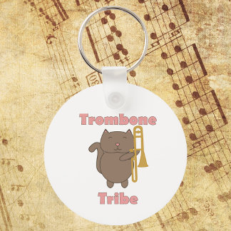 Trombone Tribe Süße Katze Rosa Buchstaben Schlüsselanhänger