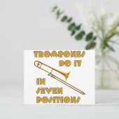 Trombone tun es an 7 Stellen Postkarte (Stehend Vorderseite)