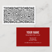 Trombone-Typografie Visitenkarte (Vorne/Hinten)