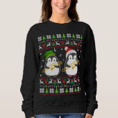 Trombone Ugly Christmas Sweater Elf Santa Penguin Sweatshirt (Vorderseite)