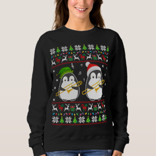 Trombone Ugly Christmas Sweater Elf Santa Penguin Sweatshirt