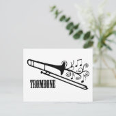Trombone-Vektor-Design Postkarte (Stehend Vorderseite)