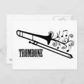 Trombone-Vektor-Design Postkarte (Vorne/Hinten)