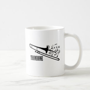 Trombone-vektorentwurf Kaffeetasse