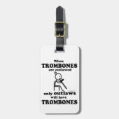 Trombone verboten gepäckanhänger (Vorderseite vertikal)