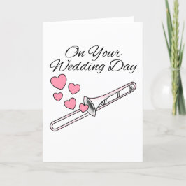 Trombone Wedding Card Trombonist Brass Musiker Dankeskarte
