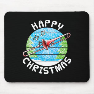 Trombone Weihnachten Posaunist Br Musiker Musik Mousepad