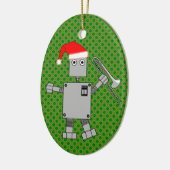 Trombone-Weihnachtsmannmütze Keramik Ornament (Links)