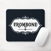 Trombone-Weiße Emblem Mousepad (Mit Mouse)